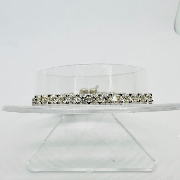 Moissanite Diamond Tennis Bracelet GRA Round Cut Brilliant Adjustable Chain - Picture 11 of 12